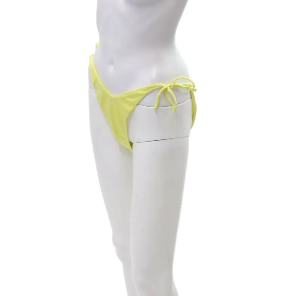 Peixoto Womens Adore Metallic High Hip Full Bikini Bottom Yellow Size XL